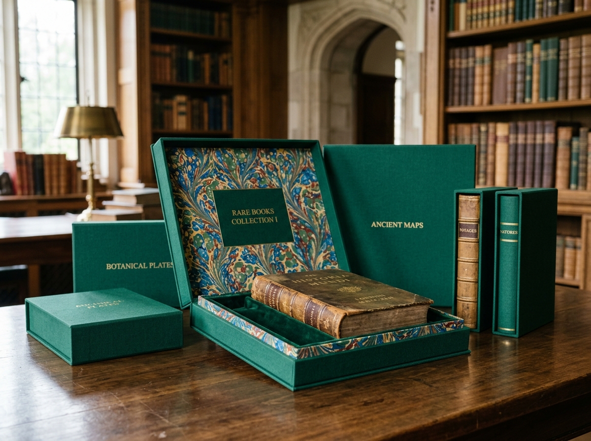 Cajas Solander y estuches de conservación para libros valiosos