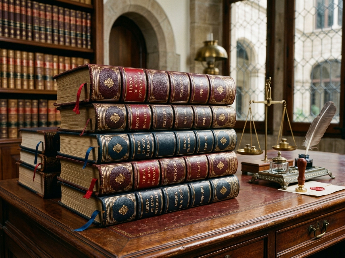 Protocolos notariales y libros de actas de escribanía